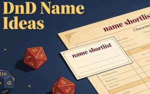 DnD naming made fast and table ready, showing a playful pre session moment where a character sheet gets its perfect name (1)